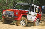 Offroad Parcours mit dem Geländewagen im Altmühltal