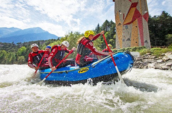 Wildwasser-Rafting im 3er-Boot im Ötztal