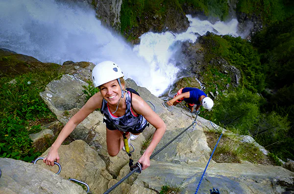 Klettersteig Tour am Lehnerwasserfall Sautens - 3