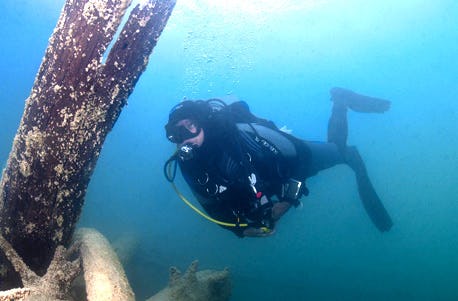 Bootstauchgang im Weißensee