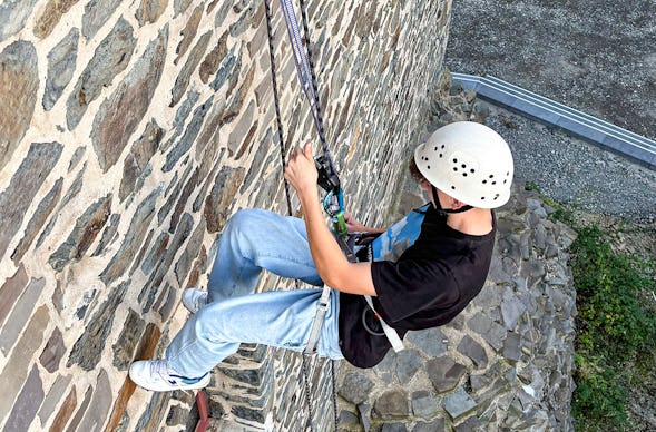 Abseilen vom Schloss Burg Solingen