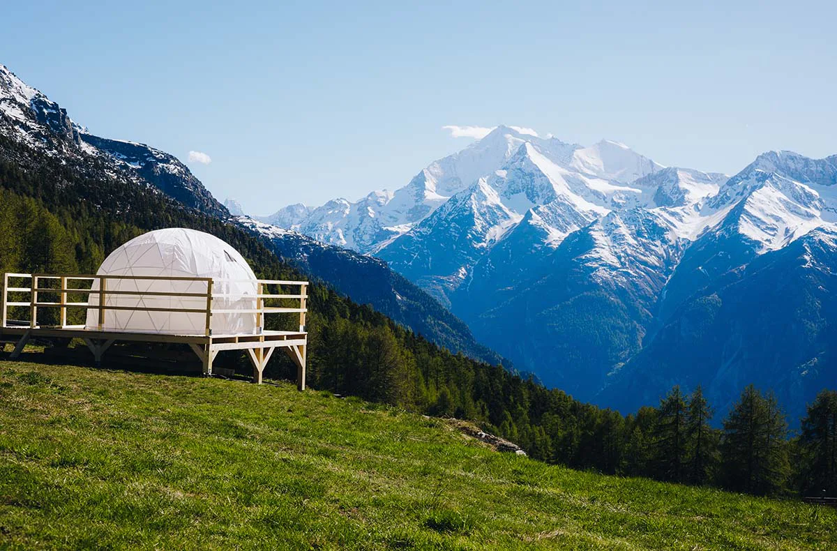Bubble Übernachtung in der Bergfenster- Suite für 2 (1 Nacht) in Wallis - 1