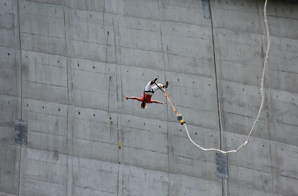 Bungee am Staudamm Klaus in Oberösterreich - 5