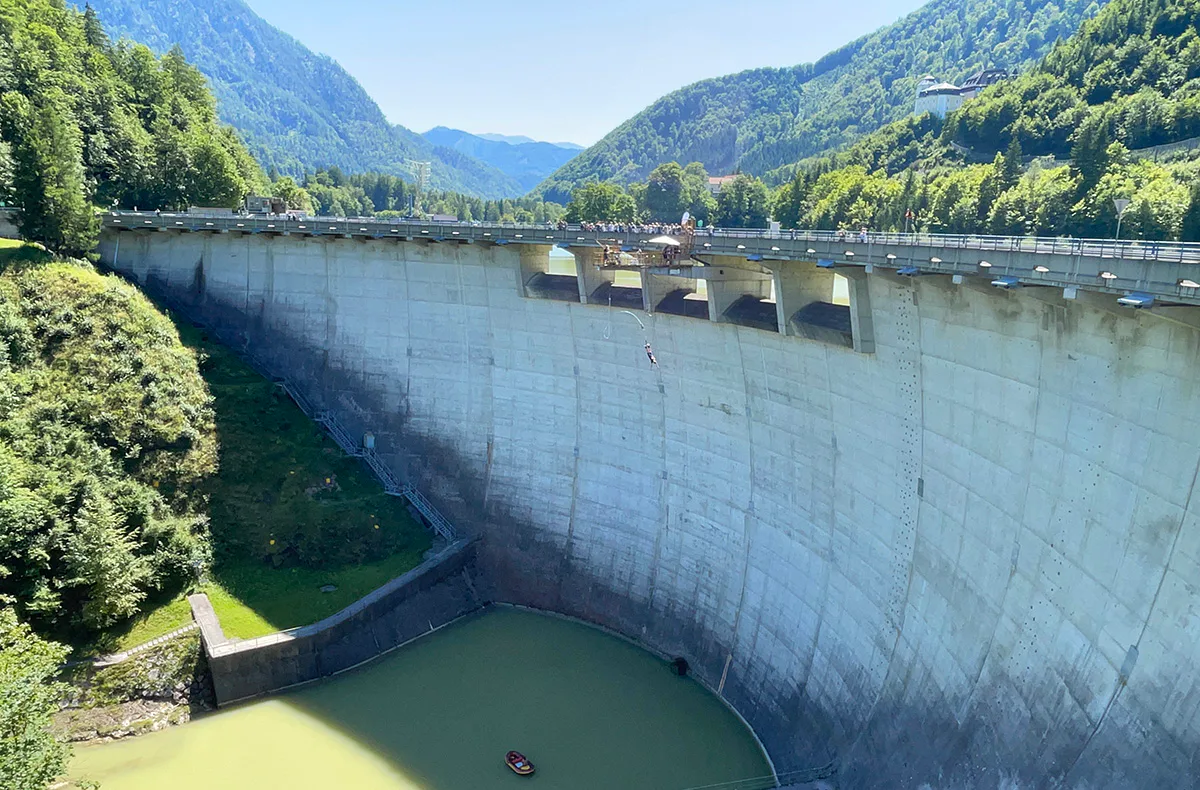 Bungee am Staudamm Klaus in Oberösterreich - 9