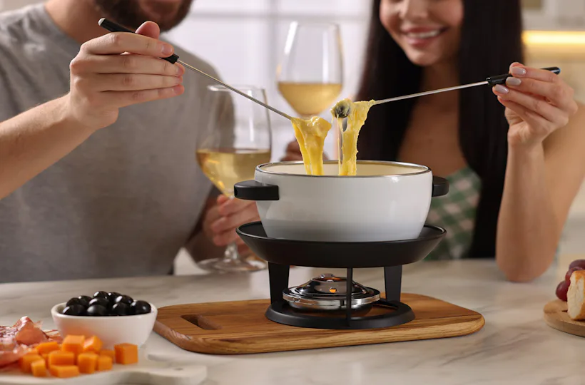 Fondue in der stehenden Skigondel Furth bei Landshut für 2