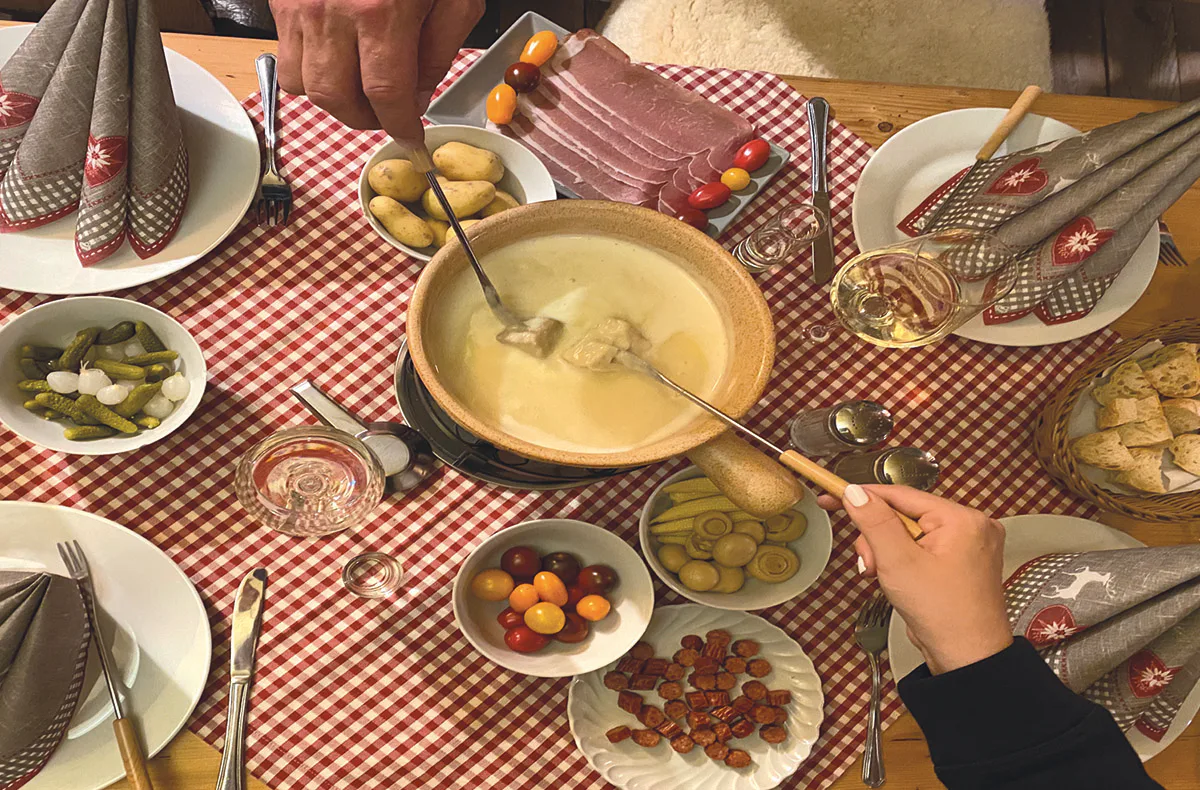 Fondue in der stehenden Skigondel Furth bei Landshut für 4 - 4
