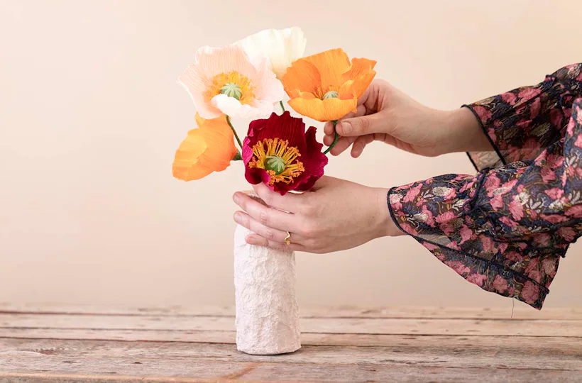 Papierblumen basteln