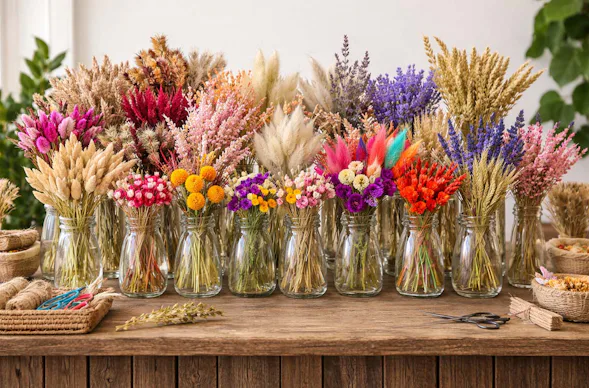 Trockenblumen Haarkranz selber machen München