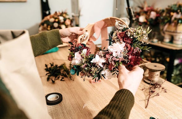 Trockenblumen Türkranz selber machen München