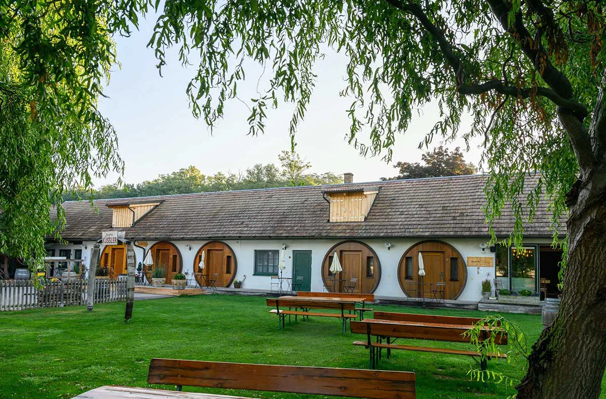 Übernachtung im Weinfass Deluxe mit Wellness Grub an der March - 4