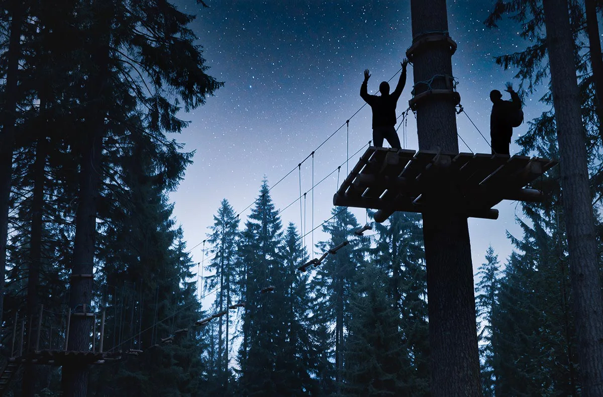 Ziplining bei Nacht im Pfälzerwald - 2